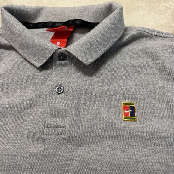 Nike Court Polo Shirt Mens XL Gray Tennis Dri-Fit Athletic Short Sleeve - Picture 2 of 7